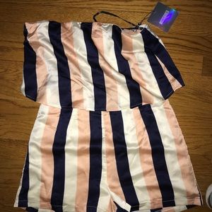 Misguided Striped Romper